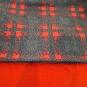 2 Fabrics - Red & Red/Black Plaid 6642